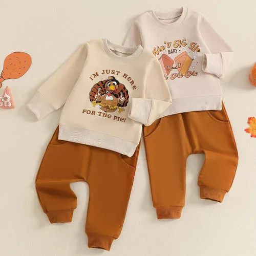 Miniatura 47 de Adobabirl Conjunto de sudadera y pantalones de Halloween para bebé, sudadera y pantalones con parche de calabaza para Halloween, otoño, ropa de bebé