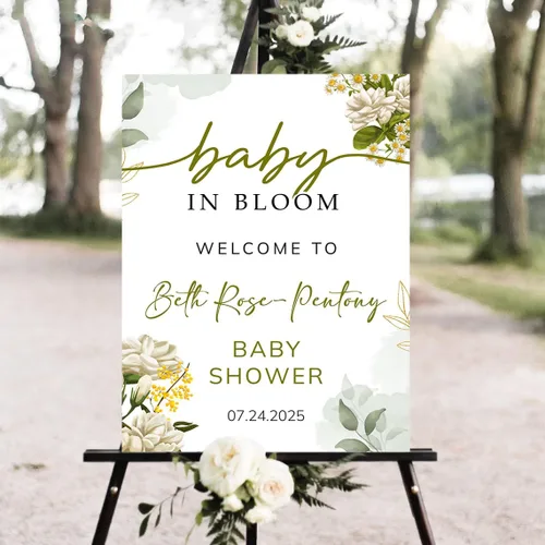 Miniatura 11 de Letrero de bienvenida personalizado para baby shower, 12 x 18, 24 x 18, 24 x 18, 24 x 36 pulgadas