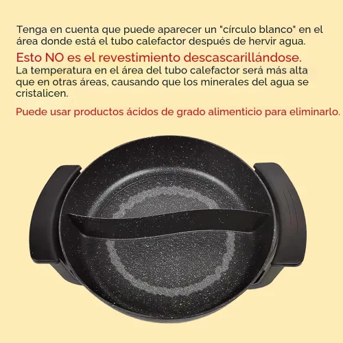 Miniatura 8 de Food Party Olla Caliente Eléctrica con Divisor Hotpot Olla Eléctrica Hopot Cocinador Shabu Shabu Olla 110V 1200W Antiadherente 6-Quart Libre de BPA