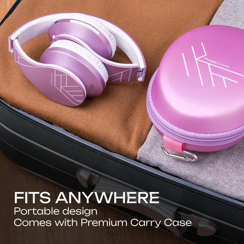 Miniatura 7 de PowerLocus Auriculares Bluetooth sobre la oreja, auriculares inalámbricos con micrófono, auriculares plegables, orejeras de espuma viscoelástica