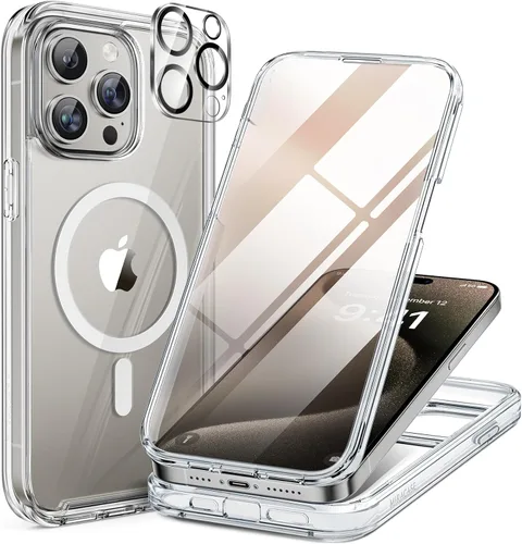 Miniatura 43 de Miracase Funda para iPhone 13 de 6.1 pulgadas, [sin burbujas] funda de teléfono de cuerpo completo con pantalla de vidrio completa integrada, sin