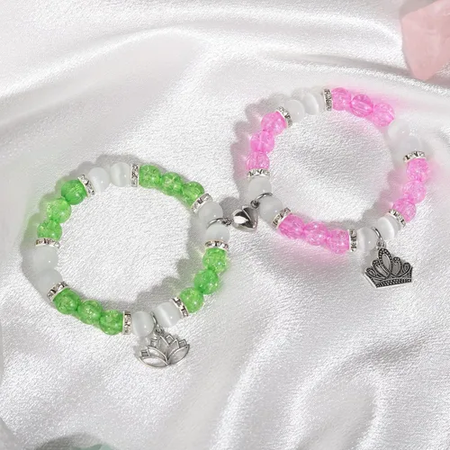 Miniatura 5 de Pulseras a juego para parejas, mejores amigos, pulseras de dijes de gatito araña, regalos de Navidad, joyería a juego de amistad, pulseras