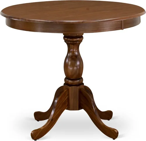 Miniatura 12 de East West Furniture AMT-ABC-TP - Mesa de cocina moderna y antigua, mesa de comedor redonda con base de pedestal, 36 x 36 pulgadas, crema