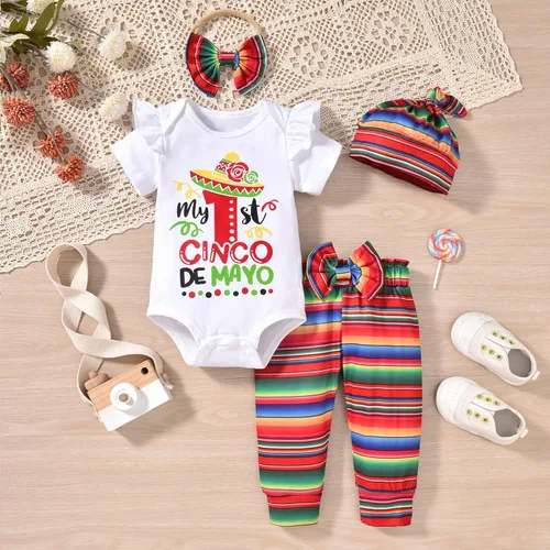 Miniatura 111 de fioukiay Conjunto de ropa de verano para bebés y niñas recién nacidas prematuros, mameluco, pantalones, diadema, conjunto de ropa para el verano