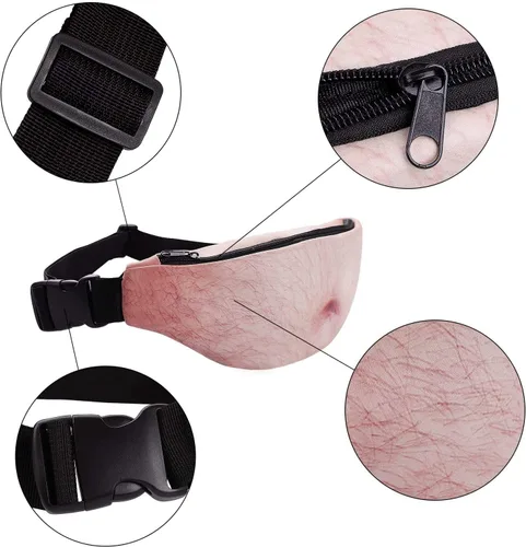 Miniatura 5 de Riñonera para el vientre, bolsa de cintura para papá, regalo de broma para adultos, padre, marido y hombres, con calcetines divertidos