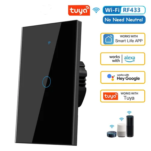 Miniatura 2 de Interruptor de luz táctil de pared inteligente WiFi de 2.4 GHz
