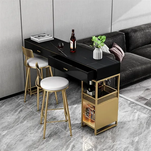 Miniatura 5 de Mesa de bar, mesa de consola, apartamento pequeño, hogar, barra de pared moderna, porche, sala de estar, armario de almacenamiento, mesa de comedor