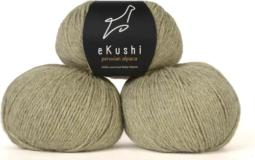 Miniatura 109 de 100% Hilo de Alpaca para Bebé para Tejer y Ganchillo - Juego de 3 Madejas de Hilo Premium DK - Ligero, Hipoalergénico y Térmico Hecho en Perú - N010