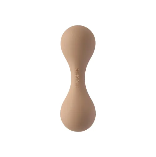 mushie Juguete de sonajero de silicona para bebé | A partir de 3 meses (natural)