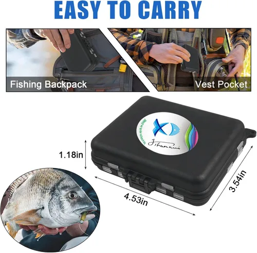 Miniatura 6 de Kit de accesorios de pesca con caja de aparejos, incluidos ganchos para plantillas, pesas de plomo para róbalos, diferentes pivotes giratorios