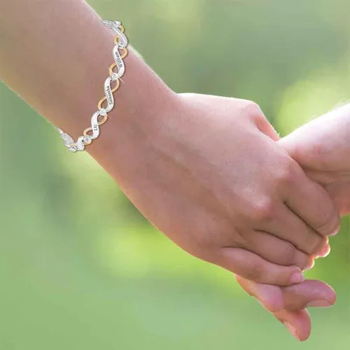 Miniatura 5 de The Danbury Mint Pulsera de diamantes personalizada para el Día de la Madre - 8 nombres
