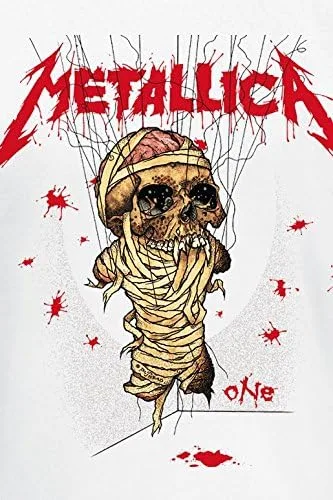 Miniatura 3 de Metallica Men's One Landmine T-Shirt White
