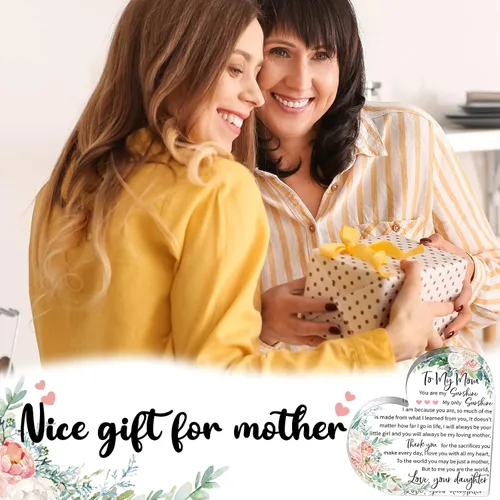 Miniatura 7 de Jetec Regalos para mamá Navidad Acrílico Mujeres Madres Regalos de Cumpleaños Placa de Señal Regalos de Hija Hijo Agradecido Cumpleaños Navidad San
