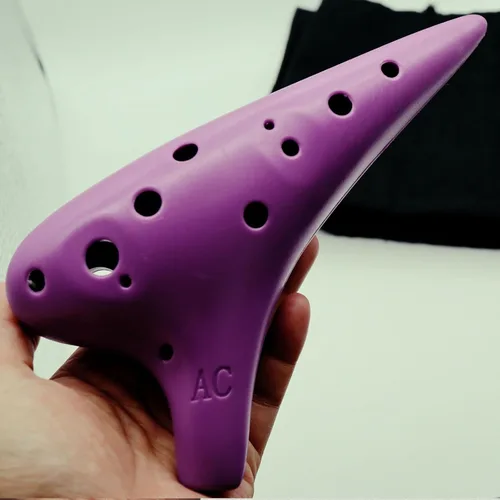 Miniatura 4 de Aestivate Instrumento Ocarina de plástico Ocarina 12 Agujero Alto C Instrumento Ocarina de 12 Agujeros Instrumento Fácil Ocarina puntiaguda (Púrpura)