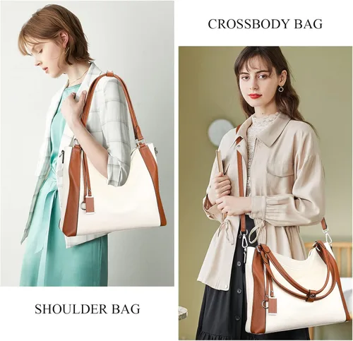 Miniatura 4 de Over Earth Bolsos de cuero suave para mujer, bolso de hombro tipo hobo grande