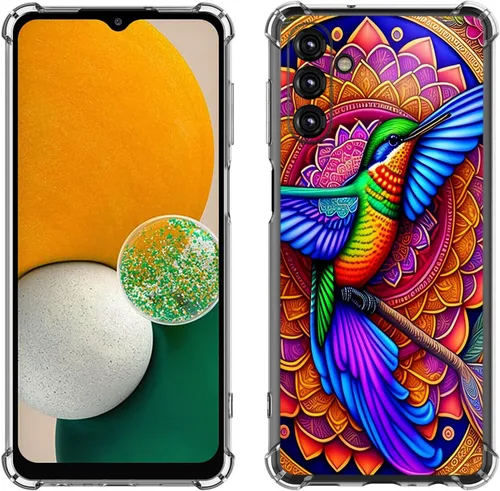 Miniatura 36 de Samsung Galaxy A14 5G - Funda para teléfono celular, diseño de flores de mariposa azul, a prueba de golpes, TPU con bordes elevados, compatible