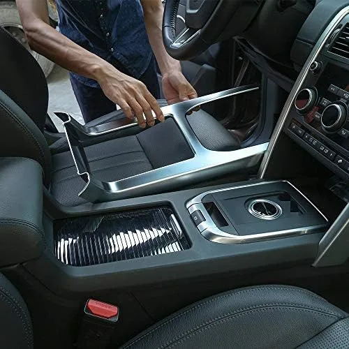 Miniatura 2 de Marcos de cubierta de panel de cambio de engranajes de coche, 1 unidad para Land Rover Discovery Sport 2015 2016 2017 2018 2019 (plata)