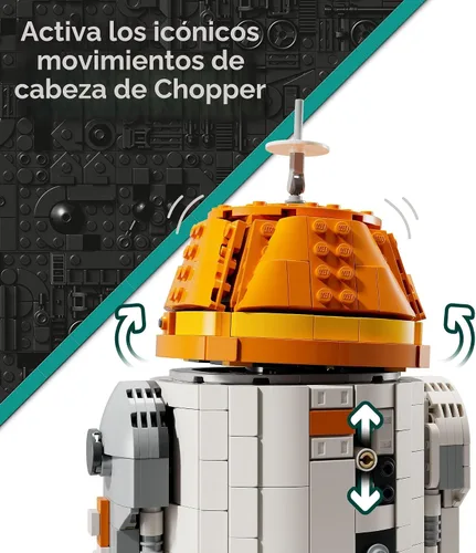 Miniatura 4 de LEGO Star Wars: Ahsoka Chopper (C1-10P) Set de Droid Astromecánico – Juguete de construcción para niños a partir de 10 años – Es un gran regalo
