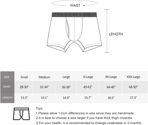 Miniatura 8 de BAMBOO COOL Men's Cool Breathable Mesh Underwear Moisture-Wicking Boxer Briefs Performance 4 Pack