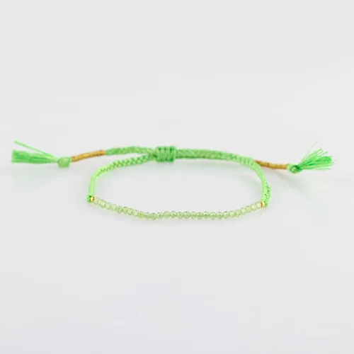 Miniatura 19 de Thecraftman - Pulsera trenzada de cuentas naturales, cristales energéticos, regalo para ella, pulsera de protección de hilo trenzado de mano