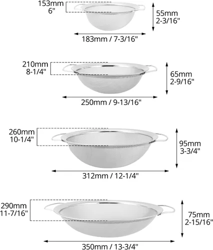 Miniatura 6 de QWORK Paquete de 4 coladores de pintura de malla fina, filtro de acero inoxidable de malla 60 para cubos de pintura de 5 galones, resistente a