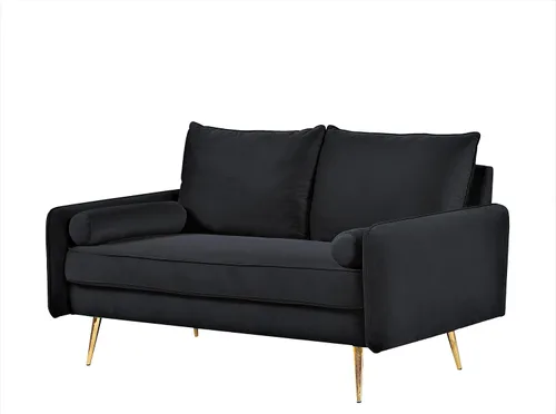 Miniatura 5 de Container Furniture Direct Kent - Sofá biplaza moderno, estilo europeo, de terciopelo, con patas cónicas, estilo vintage y diseño elegante, sofá