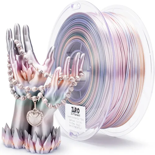 Miniatura 29 de ZIRO Filamento PLA, Filamento de Impresora 3D de Seda de Coextrusión de Triple Color 1.75mm, para Bolígrafo de Impresora 3D, Carrete PLA Multicolor