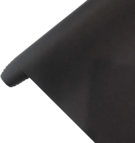 Miniatura 2 de XHT Rollo de vinilo de PVC de gelatina de 11.8 x 53 pulgadas, suave, de color liso, impermeable, tela de PVC para alfombrillas, lazos para el Negro