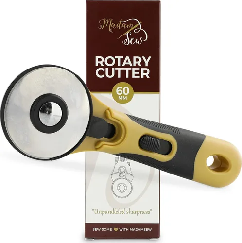 Miniatura 9 de Madam Sew Cortador rotativo de 1.102 in para tela Herramienta de corte de tela de precisión con hoja de acero de tungsteno y protector
