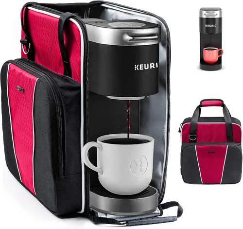 BAGSPRITE Bolsa de viaje para cafetera, compatible con Keurig K-Mini o K-Mini Plus, funda de transporte para cafetera de una sola porción con