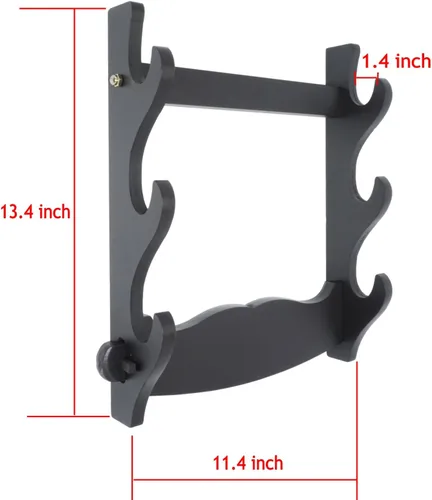 Miniatura 3 de Soporte de pared para espada samurái japonesa, soporte de exhibición para Katana japonesa Wakizashi Tanto 3 capas