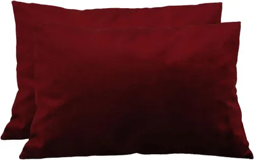 Miniatura 96 de TangDepot - Funda de almohada lisa de terciopelo, funda de cojín supersuave de lujo, muchas opciones de colores y tamaños