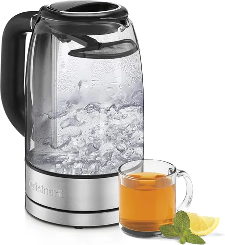 Miniatura 5 de Tetera eléctrica inalámbrica Cuisinart GK-17N Viewpro, plateada de 1.7 litros