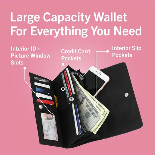 Miniatura 10 de Nautica El organizador perfecto para llevar todo el dinero para mujer con bloqueo RFID