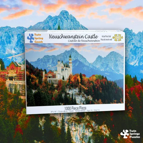 Miniatura 3 de Twin Spring Goods - Rompecabezas de 1000 piezas, castillo de Neuschwanstein, 1000 piezas