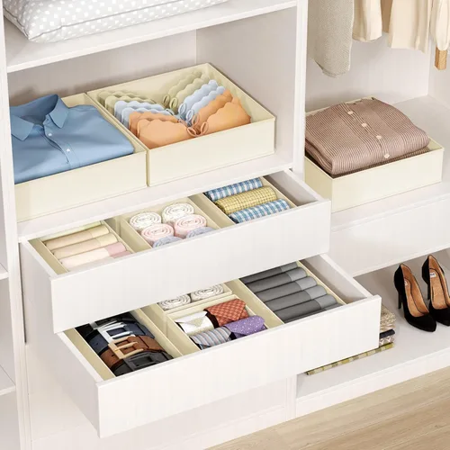 Miniatura 4 de DIMJ Organizador de Cajones para Almacenamiento de Ropa - Paquete de 18 Organizadores de Cómoda para Bebé para Guardería, Contenedores Organizadores