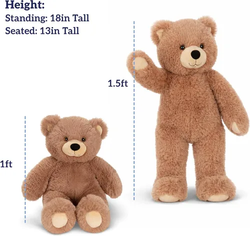 Miniatura 6 de Vermont Teddy Bear - Peluche de oso marrón, supersuave, 18 pulgadas