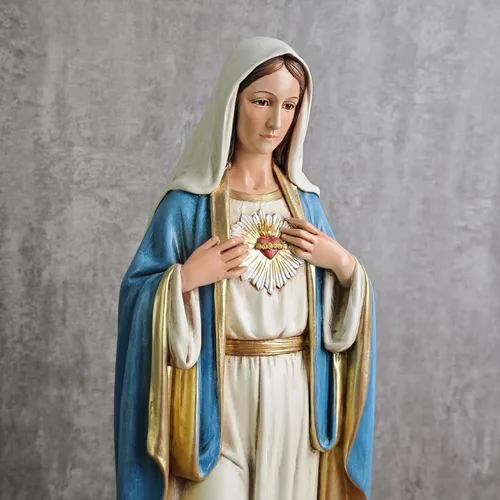 Miniatura 5 de BC Estatua Católica del Corazón Inmaculado de la Virgen María, 16.5" de Altura, Figura de la Santa Madre para Altar, Regalo Religioso, Decoración