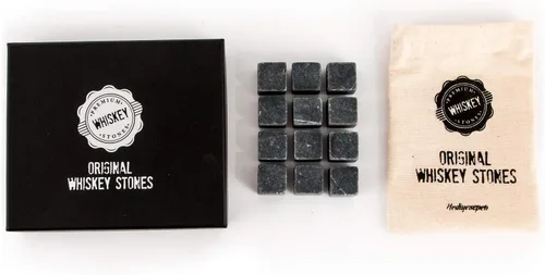 Miniatura 9 de Juego de regalo de piedras de whisky premium con 12 piedras y bolsa. Whisky, Bourbon, Cognac, Scotch, Ginebra, bebida de vino. Cubitos de hielo
