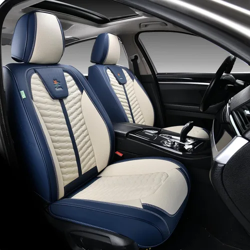 Miniatura 17 de FLORICH Fundas de asiento para automóviles, fundas de asiento impermeables, fundas de asiento de cuero para automóvil, paquete de 2, protector