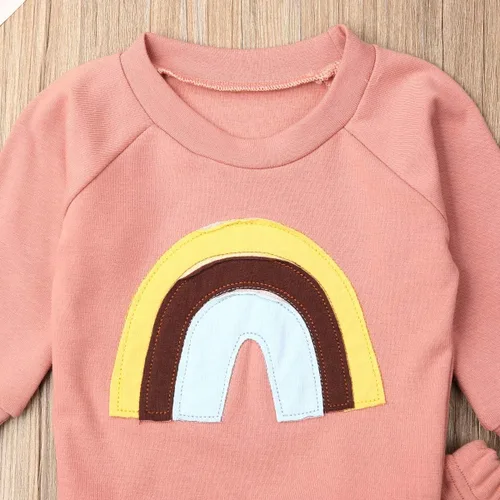 Miniatura 3 de Thorn Tree Ropa de bebé recién nacido traje de algodón lindo bebé niño ropa de juego otoño invierno arco iris trajes Arcoiris Rainbow
