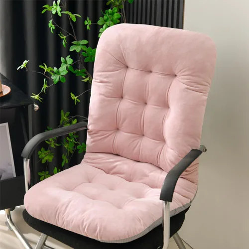 Miniatura 14 de Cojín para silla de oficina, cojín de asiento de felpa con respaldo de apoyo, cojines de escritorio para silla de jugador, silla mecedora reclinable