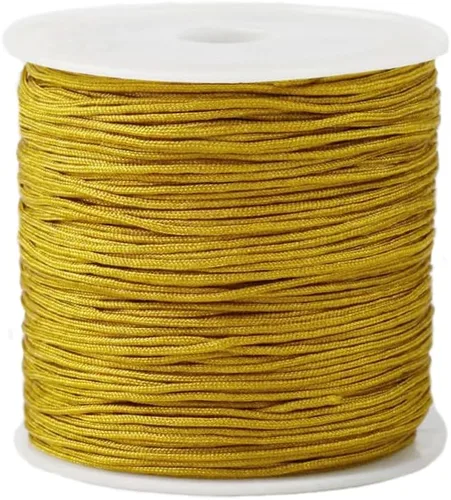 Miniatura 31 de Cordón de nailon de 0.020 in, hilo de ajuste para nudos chinos, collares, joyería, macramé, cuentas, pulseras de 150 yardas (azul)