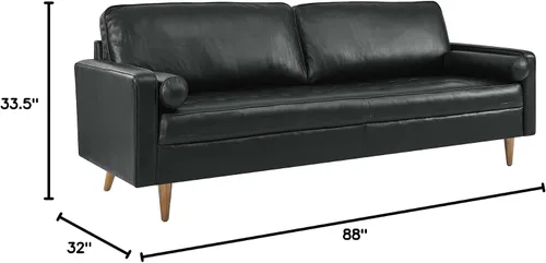 Miniatura 2 de Modway Valour, sofá de 88 pulgadas, negro