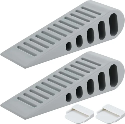 Miniatura 16 de JQK DSB61-BK-P6 - Juego de 6 topes de goma para puerta de alta resistencia en azulejos, hormigón, alfombra, suelo de madera, color negro