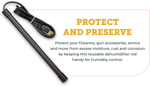 Miniatura 2 de SnapSafe - Barra deshumidificadora segura para pistola de 12 pulgadas, elimina la condensación, el moho, la humedad y la humedad, cobertura sin