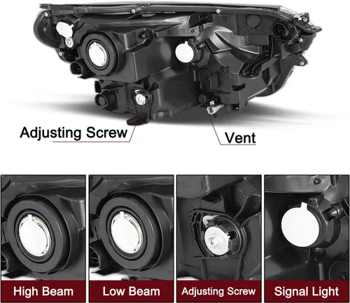Miniatura 5 de JSBOYAT Conjunto de faros halógenos de repuesto para faros delanteros Toyota RAV4 2016 2017 2018. No compatible con modelo LED. Estilo OE. Lado