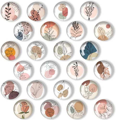 Miniatura 7 de 24 imanes redondos de cristal para refrigerador de 1.2 pulgadas, fuertes y antiarañazos para nevera, taquilla, oficina, aula y decoración de cocina