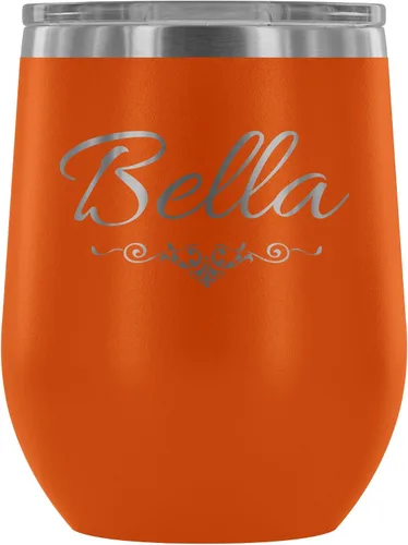 Miniatura 3 de Bella - Vaso de vino aislado con tapa, copa de vino de acero inoxidable sin tallo de 12 onzas, taza de viaje aislada al vacío de doble pared