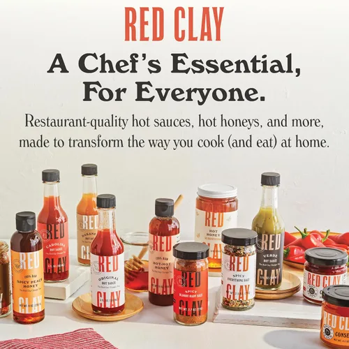 Miniatura 7 de Red Clay Hot Honey - Sin gluten - Miel picante paleo - Miel picante 100% pura y cruda - Miel infundida con pimientos habaneros - Dulce con un toque